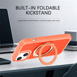 Til iPhone 13 / 14 Magnetisk cover med roterende støttefod PC + TPU Anti-drop Telefoncover