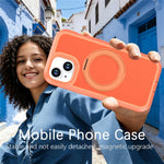 Til iPhone 13 / 14 Magnetisk cover med roterende støttefod PC + TPU Anti-drop Telefoncover