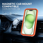 Til iPhone 13 / 14 Magnetisk cover med roterende støttefod PC + TPU Anti-drop Telefoncover
