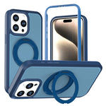 Til iPhone 15 Pro Magnetisk Cover Roterende Støtteben PC + TPU Anti-Fald Telefoncover