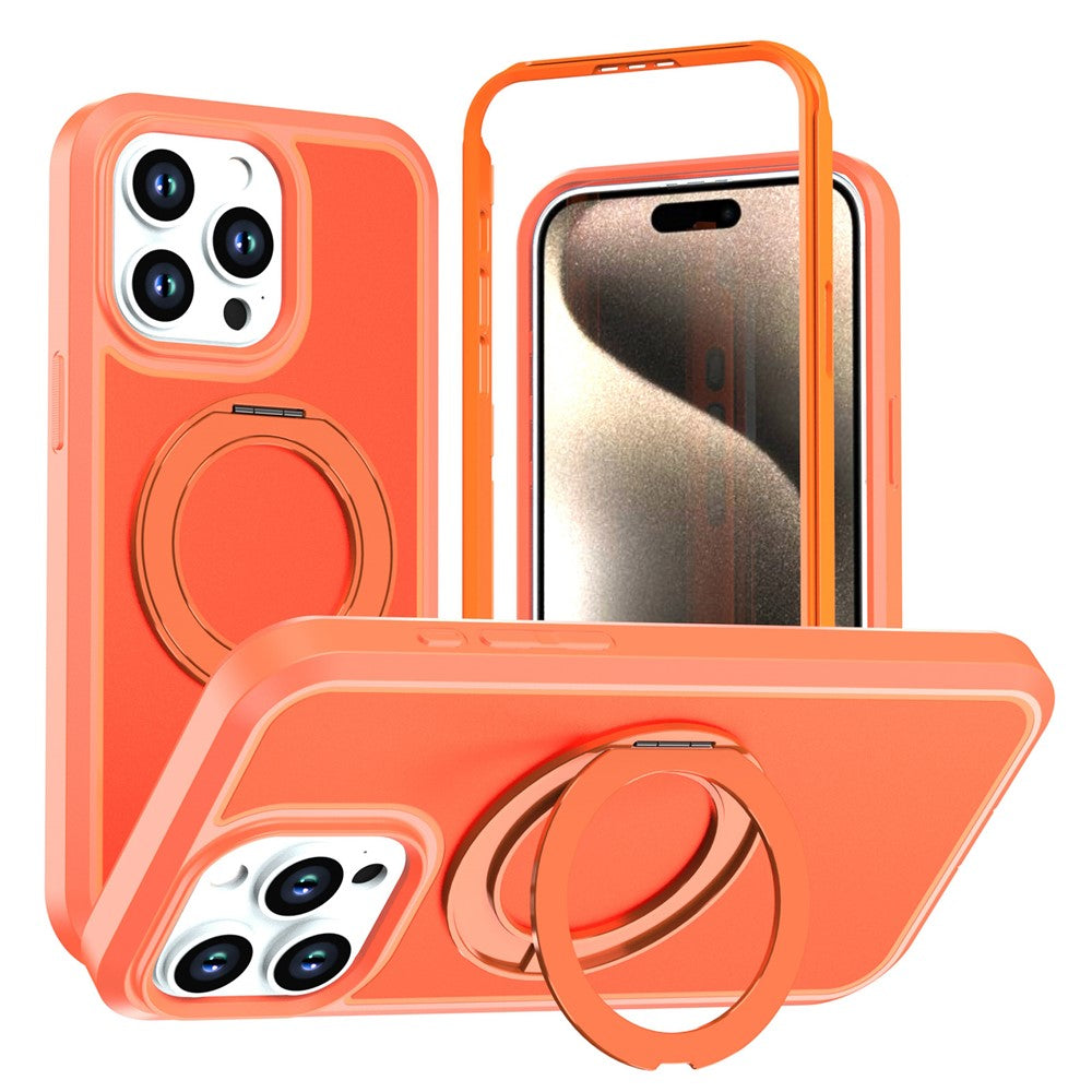 Til iPhone 14 Pro Magnetisk Etui Roterende Støtteben PC + TPU Anti-fald Telefoncover