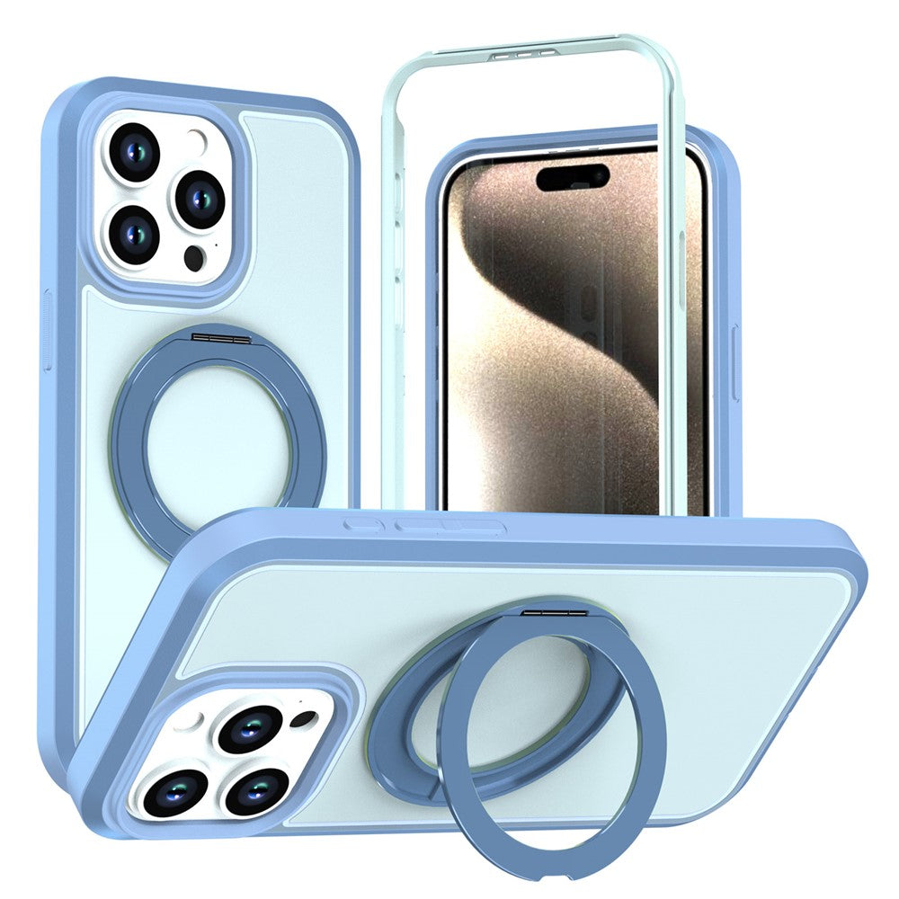 Til iPhone 14 Pro Magnetisk Etui Roterende Støtteben PC + TPU Anti-fald Telefoncover