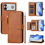 For Xiaomi Redmi K90 Max 5G Case Zipper Pocket Multiple Card Slots Leather Phone Cover