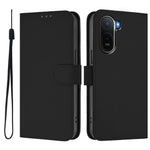 Xiaomi Redmi A7 Pro 4G (171.56mm) / Xiaomi Redmi A7 Pro 5G / Xiaomi Poco C85x 5G / Xiaomi Poco C81 4G-etui, ensfarvet pung-etui i læder med rem