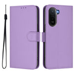 Xiaomi Redmi A7 Pro 4G (171.56mm) / Xiaomi Redmi A7 Pro 5G / Xiaomi Poco C85x 5G / Xiaomi Poco C81 4G-etui, ensfarvet pung-etui i læder med rem