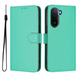Xiaomi Redmi A7 Pro 4G (171.56mm) / Xiaomi Redmi A7 Pro 5G / Xiaomi Poco C85x 5G / Xiaomi Poco C81 4G-etui, ensfarvet pung-etui i læder med rem