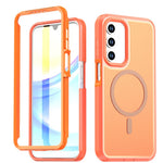 For Samsung Galaxy A57 5G Magnetic Case Contrast Color PC + TPU Shockproof Phone Cover