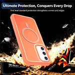 For Samsung Galaxy A57 5G Magnetic Case Contrast Color PC + TPU Shockproof Phone Cover
