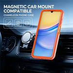 For Samsung Galaxy A57 5G Magnetic Case Contrast Color PC + TPU Shockproof Phone Cover