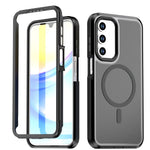 For Samsung Galaxy A57 5G Magnetic Case Contrast Color PC + TPU Shockproof Phone Cover