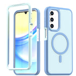 For Samsung Galaxy A57 5G Magnetic Case Contrast Color PC + TPU Shockproof Phone Cover