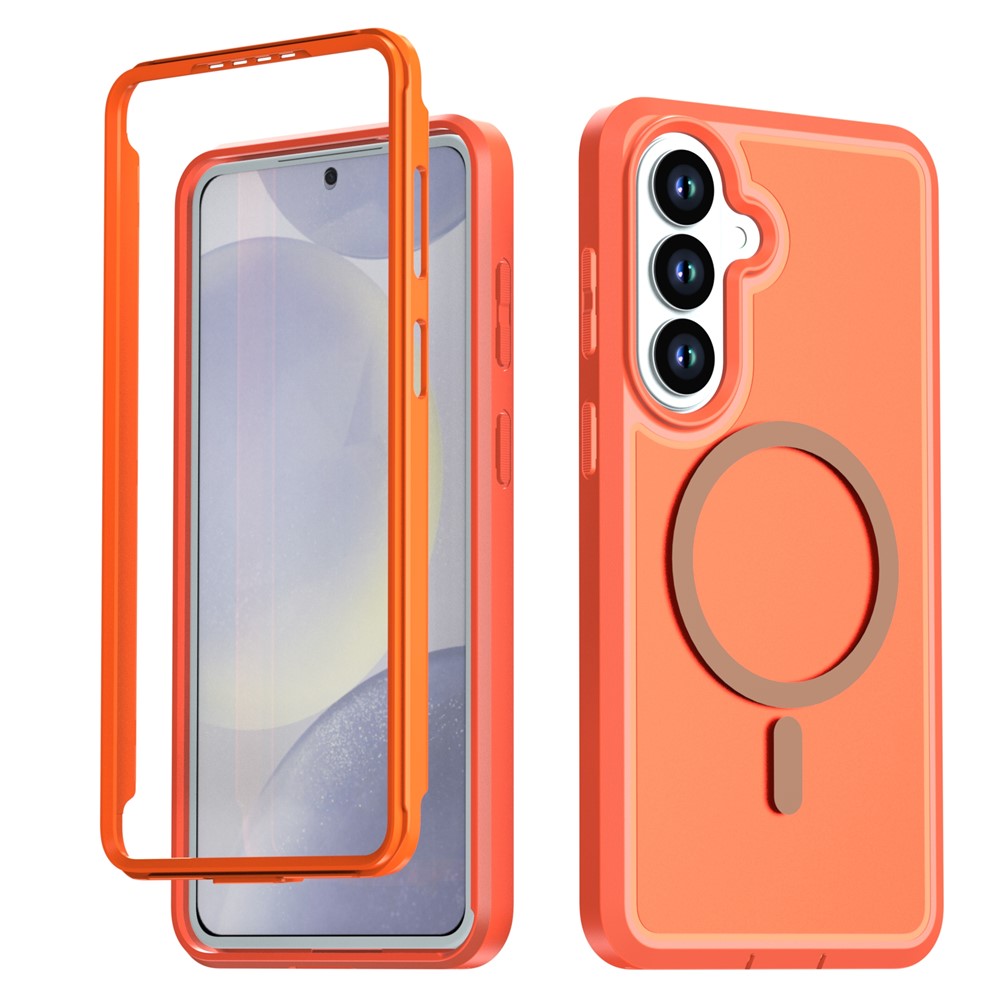 For Samsung Galaxy S26+ Magnetic Case Contrast Color PC + TPU Shockproof Phone Cover