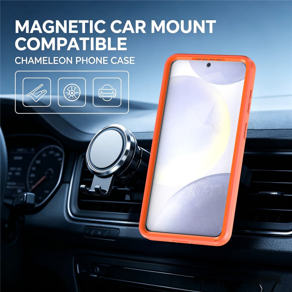 For Samsung Galaxy S26+ Magnetic Case Contrast Color PC + TPU Shockproof Phone Cover