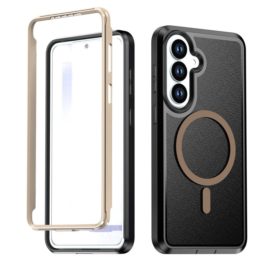 For Samsung Galaxy S26+ Magnetic Case Contrast Color PC + TPU Shockproof Phone Cover