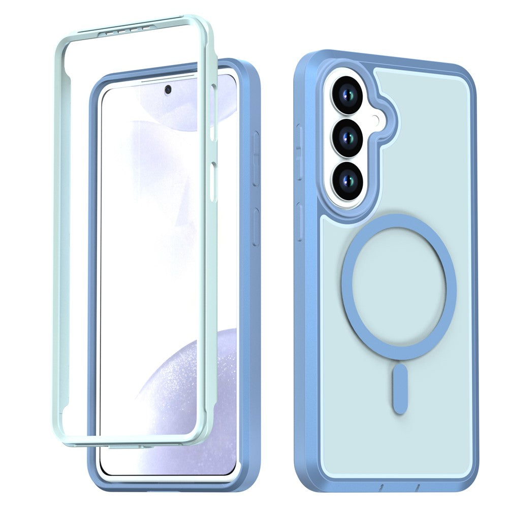 Magnetiskt skal i kontrastfärgad PC + TPU, stötsäkert mobilskal för Samsung Galaxy S26+