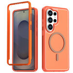 For Samsung Galaxy S25 Ultra Magnetic Case Contrast Color PC + TPU Shockproof Phone Cover