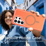 For Samsung Galaxy S25 Ultra Magnetic Case Contrast Color PC + TPU Shockproof Phone Cover