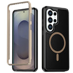 For Samsung Galaxy S25 Ultra Magnetic Case Contrast Color PC + TPU Shockproof Phone Cover