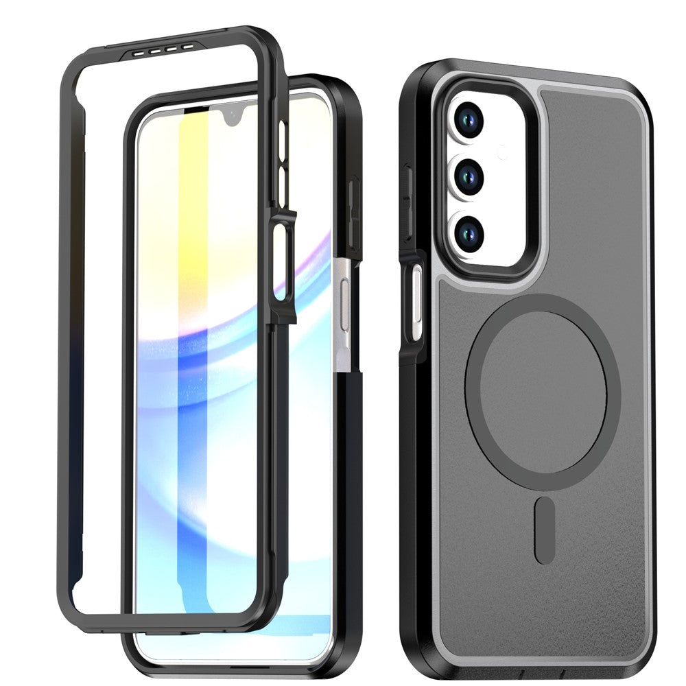 For Samsung Galaxy S25 FE  /  Galaxy S26 FE Magnetic Case Contrast Color PC + TPU Shockproof Phone Cover