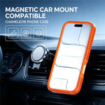For iPhone 16 Magnetic Case Contrast Color PC + TPU Shockproof Phone Cover