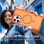 Til iPhone 16 Pro Magnetisk Cover Kontrastfarve PC + TPU Stødsikkert Telefoncover