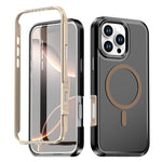 Til iPhone 16 Pro Magnetisk Cover Kontrastfarve PC + TPU Stødsikkert Telefoncover