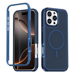 Til iPhone 16 Pro Magnetisk Cover Kontrastfarve PC + TPU Stødsikkert Telefoncover