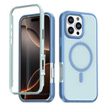 Til iPhone 16 Pro Magnetisk Cover Kontrastfarve PC + TPU Stødsikkert Telefoncover