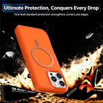 För iPhone 16 Pro Max Magnetiskt skal Kontrastfärg PC + TPU Stötsäkert telefonfodral