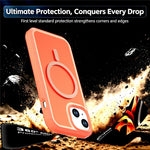 Til iPhone 13 / 14 Magnetisk cover Kontrastfarve PC + TPU Stødsikkert telefoncover