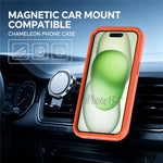 Til iPhone 13 / 14 Magnetisk cover Kontrastfarve PC + TPU Stødsikkert telefoncover