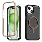 Til iPhone 13 / 14 Magnetisk cover Kontrastfarve PC + TPU Stødsikkert telefoncover