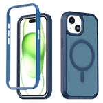 Til iPhone 13 / 14 Magnetisk cover Kontrastfarve PC + TPU Stødsikkert telefoncover