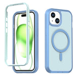 Til iPhone 13 / 14 Magnetisk cover Kontrastfarve PC + TPU Stødsikkert telefoncover