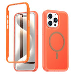 Til iPhone 15 Pro Magnetisk Cover Kontrastfarve PC + TPU Stødsikkert Telefoncover