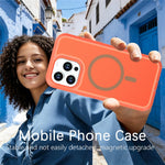 Til iPhone 15 Pro Magnetisk Cover Kontrastfarve PC + TPU Stødsikkert Telefoncover