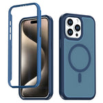 Til iPhone 15 Pro Magnetisk Cover Kontrastfarve PC + TPU Stødsikkert Telefoncover