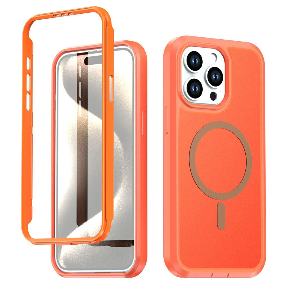 Til iPhone 14 Pro Magnetisk Etui Kontrastfarve PC + TPU Stødabsorberende Telefoncover