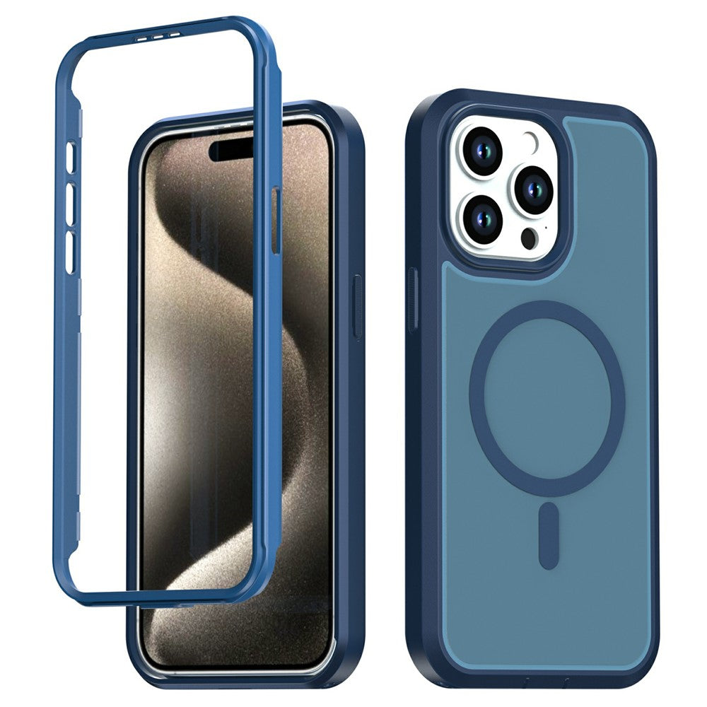 Til iPhone 14 Pro Magnetisk Etui Kontrastfarve PC + TPU Stødabsorberende Telefoncover