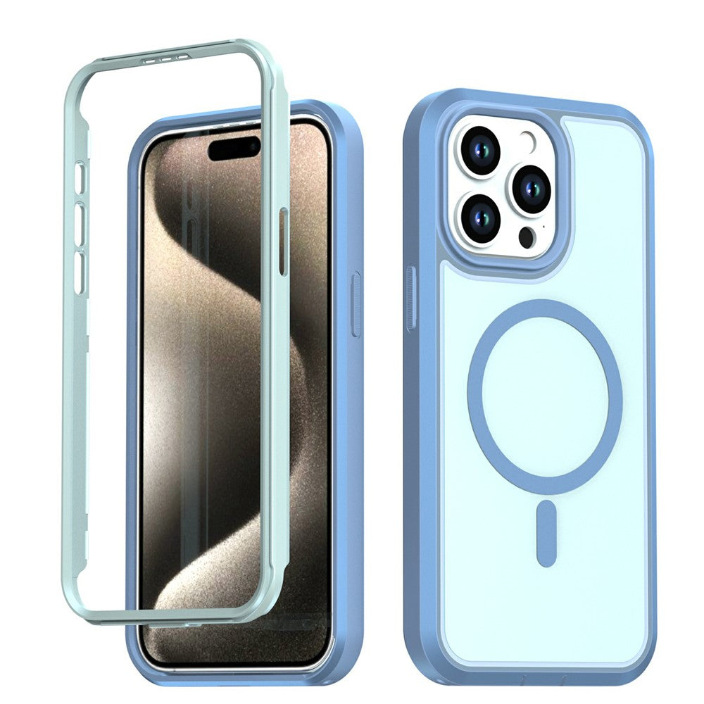 Til iPhone 14 Pro Magnetisk Etui Kontrastfarve PC + TPU Stødabsorberende Telefoncover