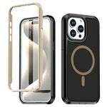 For iPhone 14 Pro Max Magnetic Case Contrast Color PC + TPU Shockproof Phone Cover