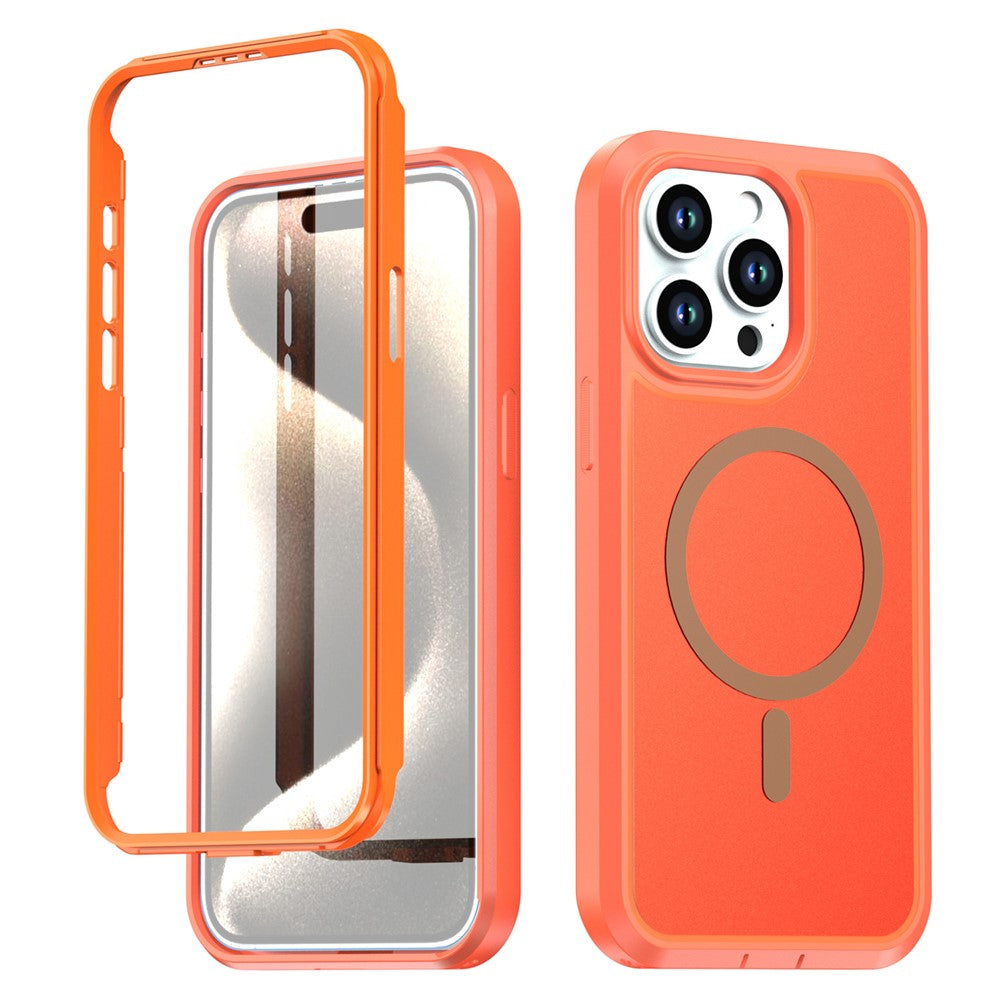For iPhone 13 Pro Magnetic Case Contrast Color PC + TPU Shockproof Phone Cover