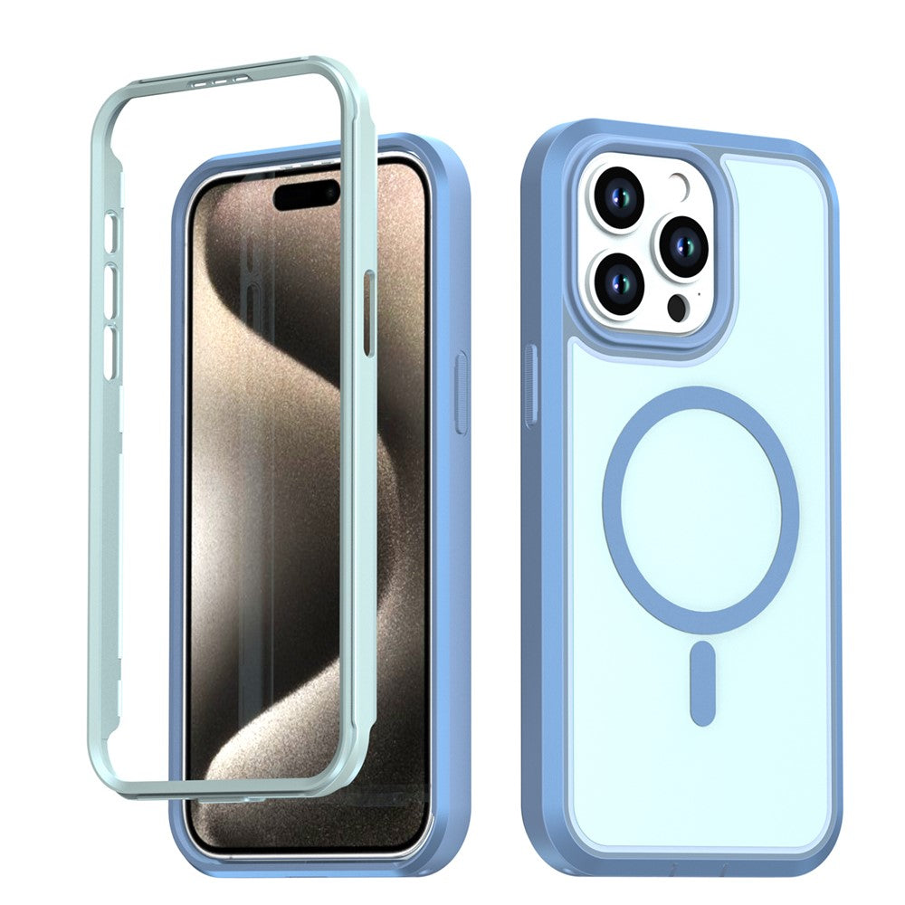 For iPhone 13 Pro Magnetic Case Contrast Color PC + TPU Shockproof Phone Cover
