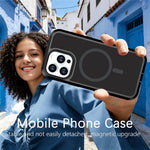 For iPhone 13 Pro Max Magnetic Case Contrast Color PC + TPU Shockproof Phone Cover