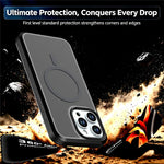 For iPhone 13 Pro Max Magnetic Case Contrast Color PC + TPU Shockproof Phone Cover