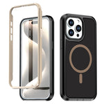 For iPhone 13 Pro Max Magnetic Case Contrast Color PC + TPU Shockproof Phone Cover