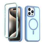 For iPhone 13 Pro Max Magnetic Case Contrast Color PC + TPU Shockproof Phone Cover