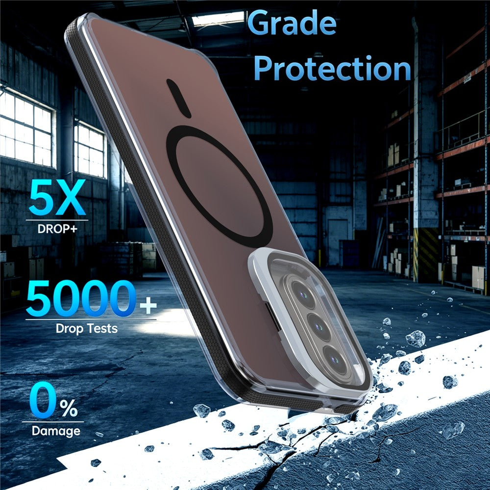 Til Samsung Galaxy A57 5G Magnetisk Cover Kameraramme Støtteben TPU Akryl Stødsikkert Telefoncover