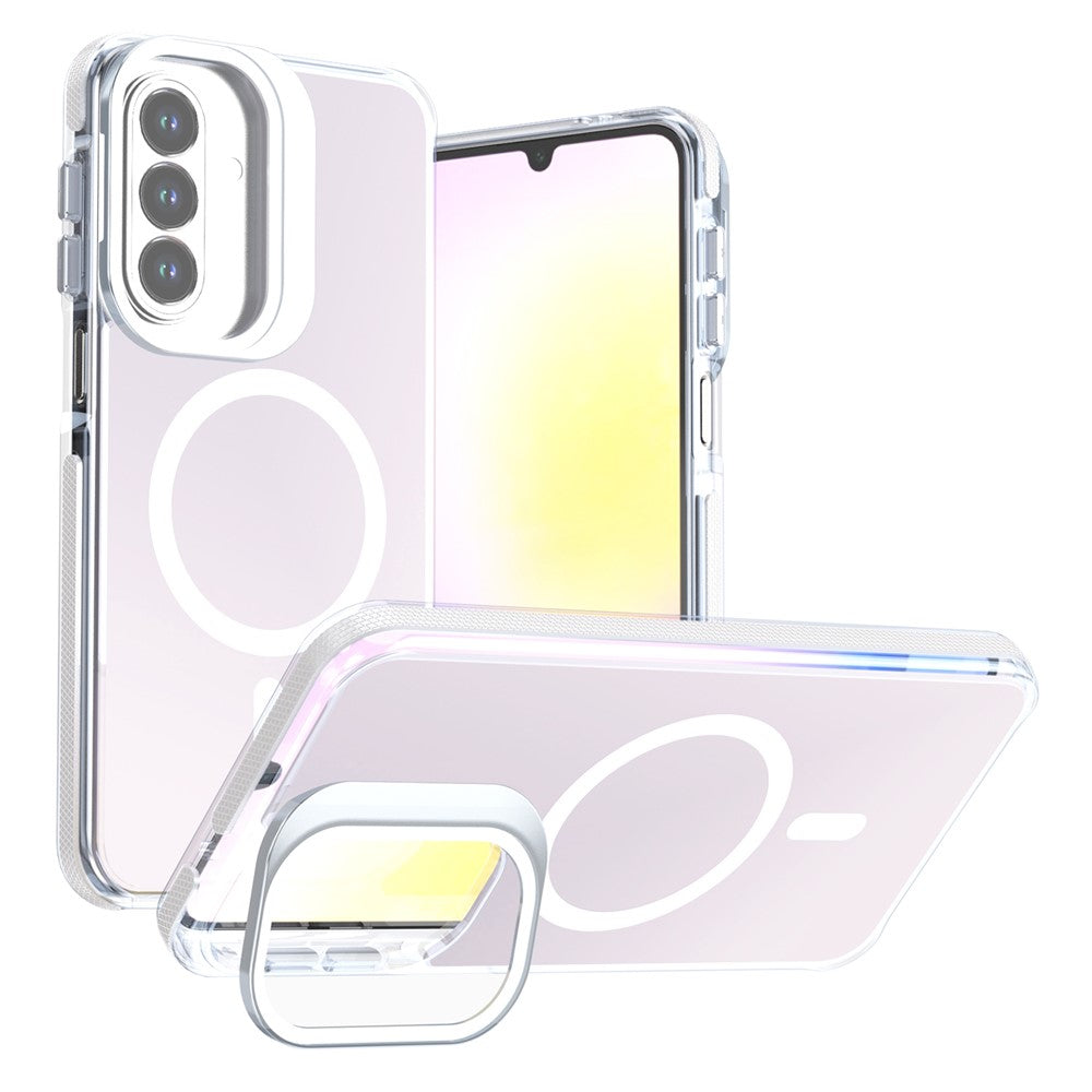 For Samsung Galaxy A27 5G Magnetic Case Camera Frame Kickstand TPU Acrylic Shockproof Phone Cover