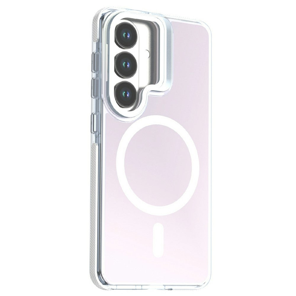 Magnetiskt skal för Samsung Galaxy S26+, kameraram, stativ, TPU akryl, stötsäkert mobilskal